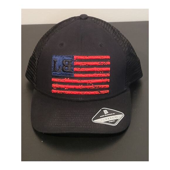 Dome Headwear American Flag Snapback Trucker Hat Black Patriotic NWT - Picture 1 of 7